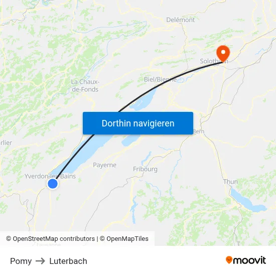 Pomy to Luterbach map