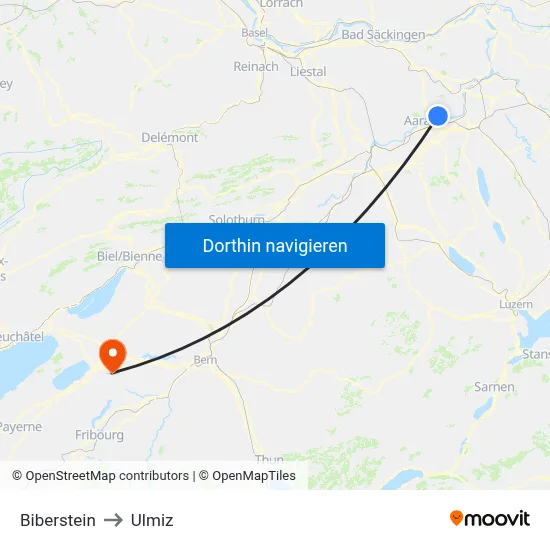 Biberstein to Ulmiz map