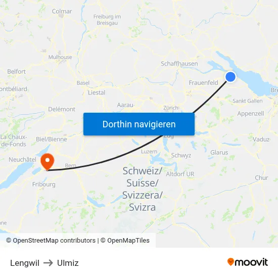 Lengwil to Ulmiz map