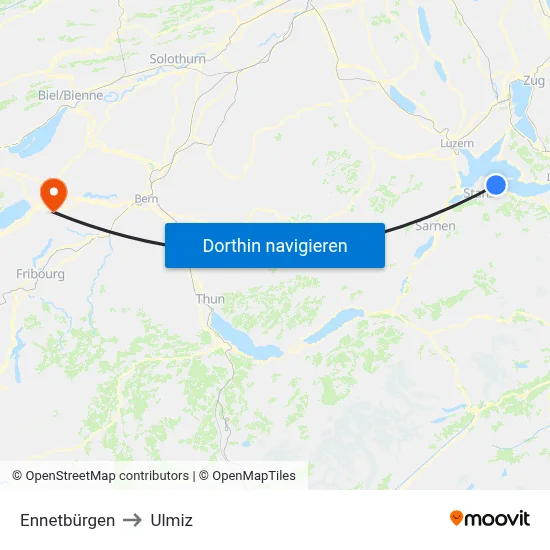 Ennetbürgen to Ulmiz map