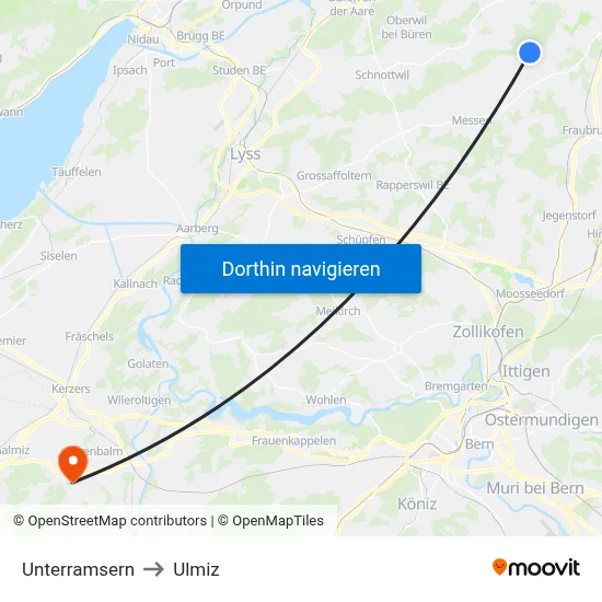 Unterramsern to Ulmiz map