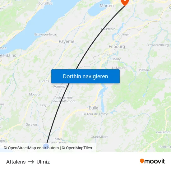 Attalens to Ulmiz map