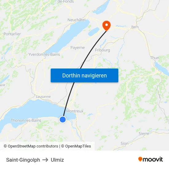 Saint-Gingolph to Ulmiz map