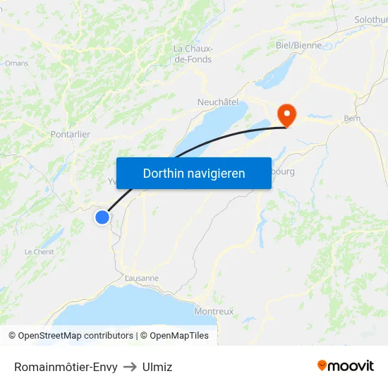 Romainmôtier-Envy to Ulmiz map