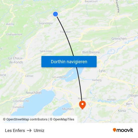 Les Enfers to Ulmiz map