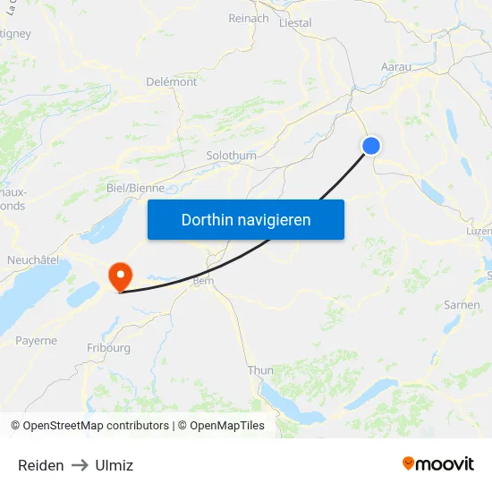 Reiden to Ulmiz map