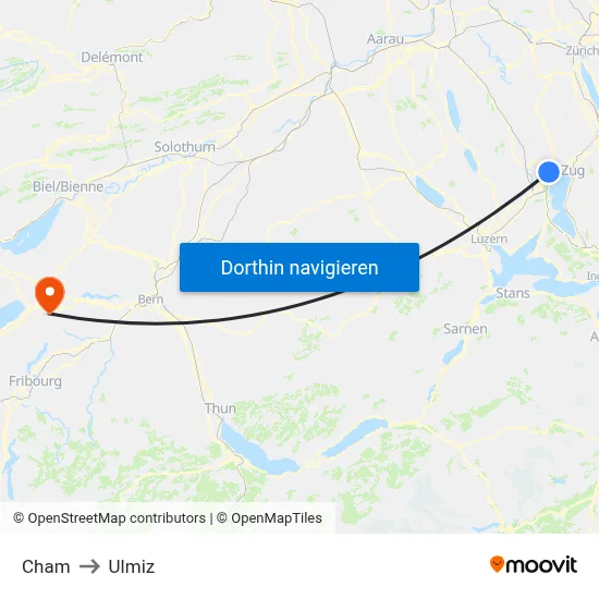 Cham to Ulmiz map