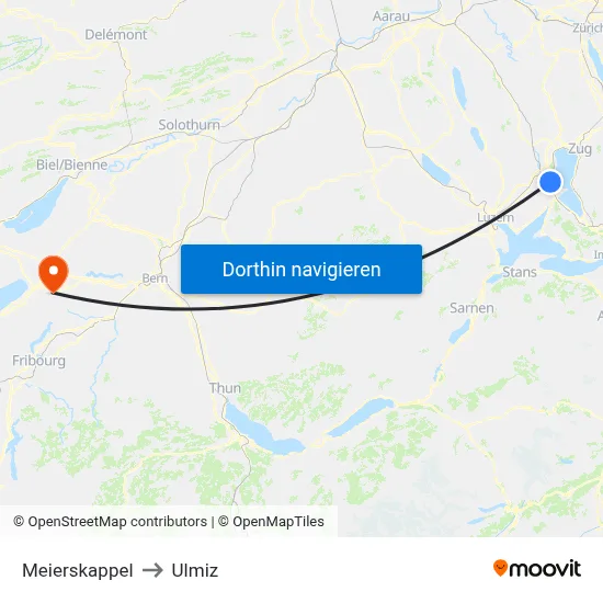 Meierskappel to Ulmiz map