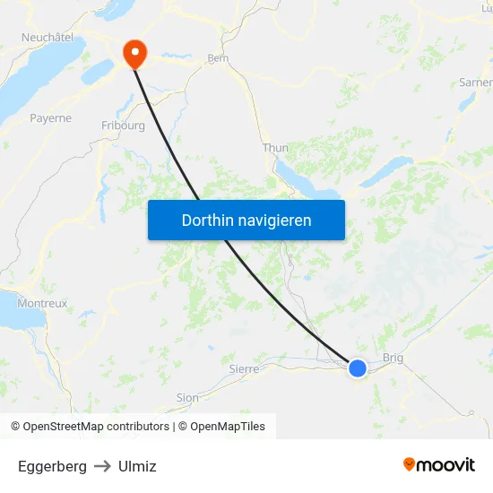 Eggerberg to Ulmiz map