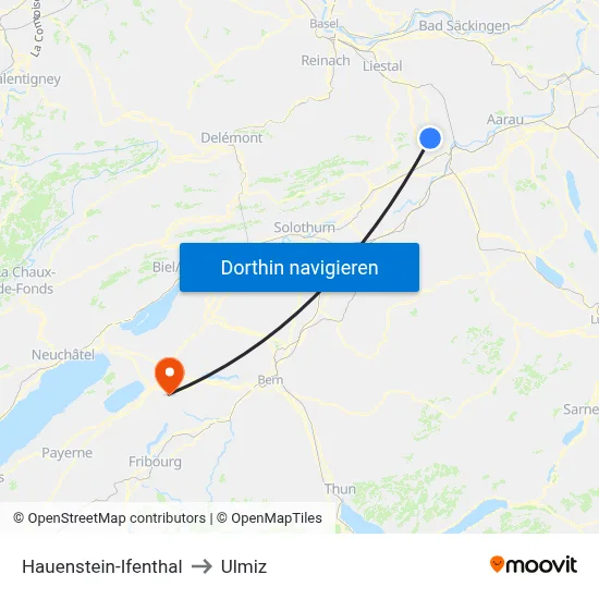 Hauenstein-Ifenthal to Ulmiz map
