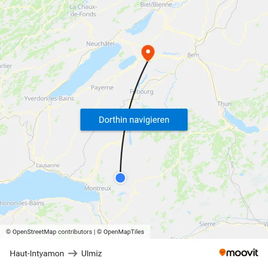 Haut-Intyamon to Ulmiz map