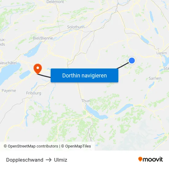 Doppleschwand to Ulmiz map