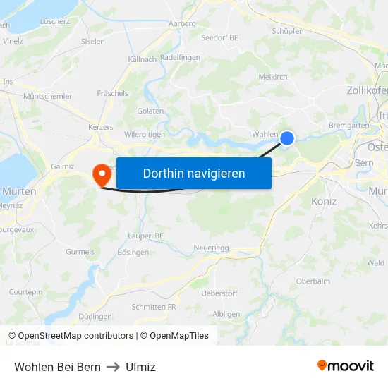 Wohlen Bei Bern to Ulmiz map