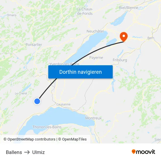 Ballens to Ulmiz map