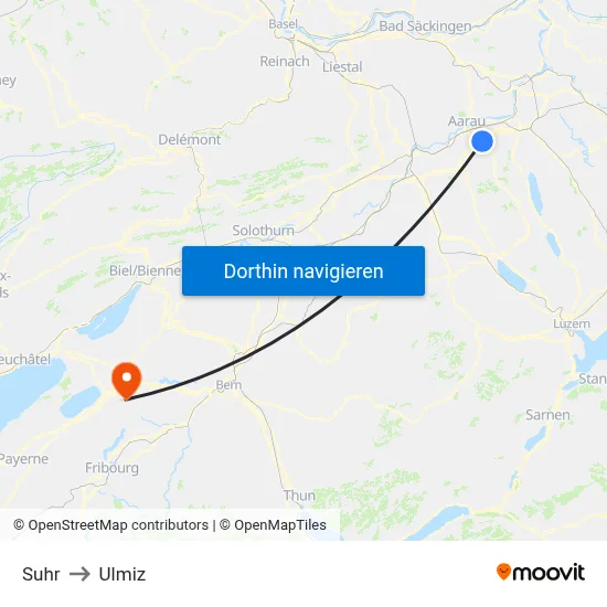 Suhr to Ulmiz map