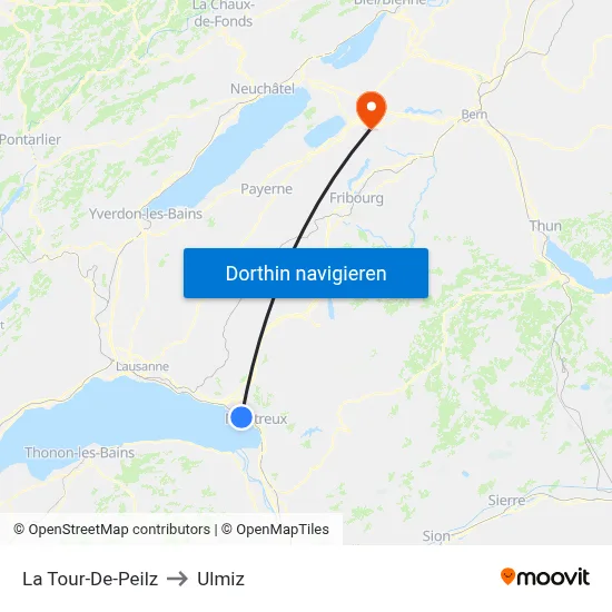 La Tour-De-Peilz to Ulmiz map