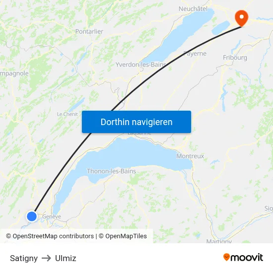 Satigny to Ulmiz map
