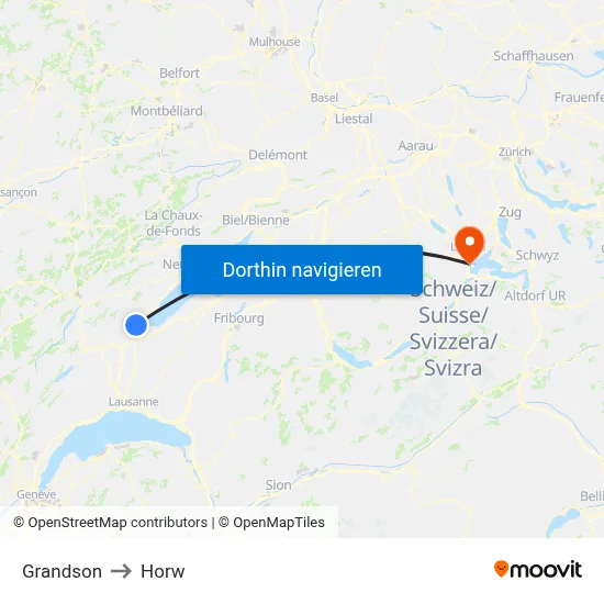 Grandson to Horw map