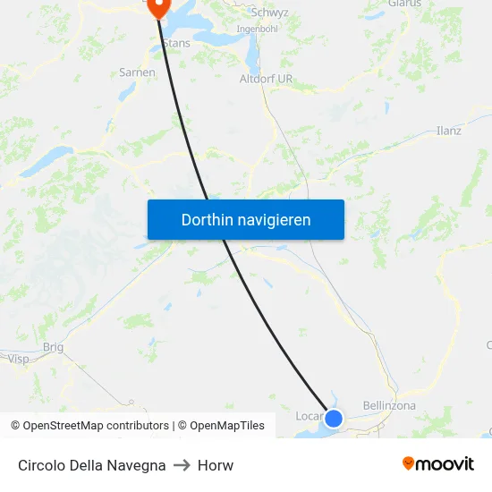 Circolo Della Navegna to Horw map