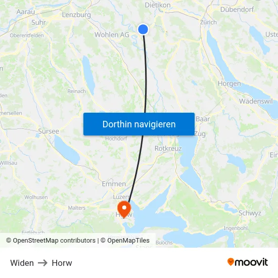 Widen to Horw map