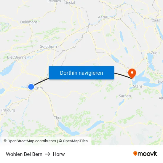 Wohlen Bei Bern to Horw map