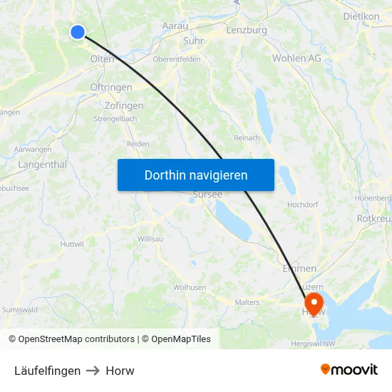 Läufelfingen to Horw map