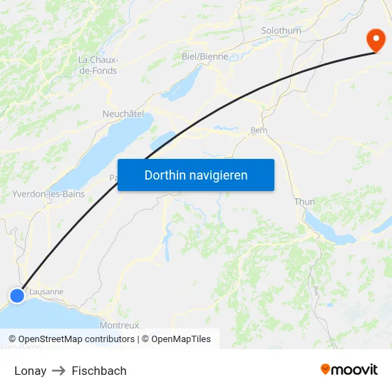 Lonay to Fischbach map