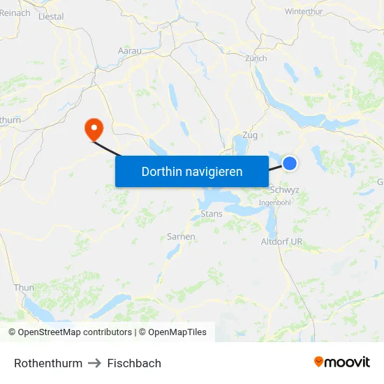 Rothenthurm to Fischbach map