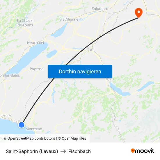 Saint-Saphorin (Lavaux) to Fischbach map