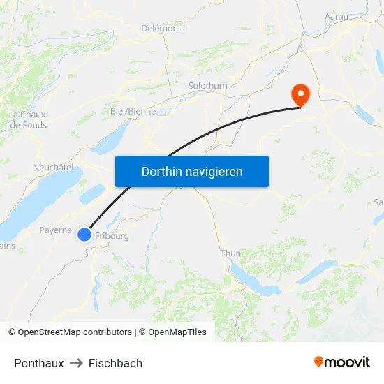 Ponthaux to Fischbach map