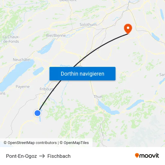 Pont-En-Ogoz to Fischbach map