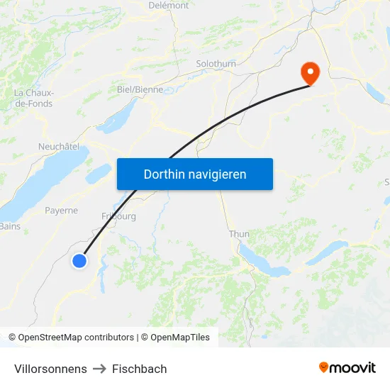 Villorsonnens to Fischbach map