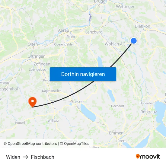 Widen to Fischbach map