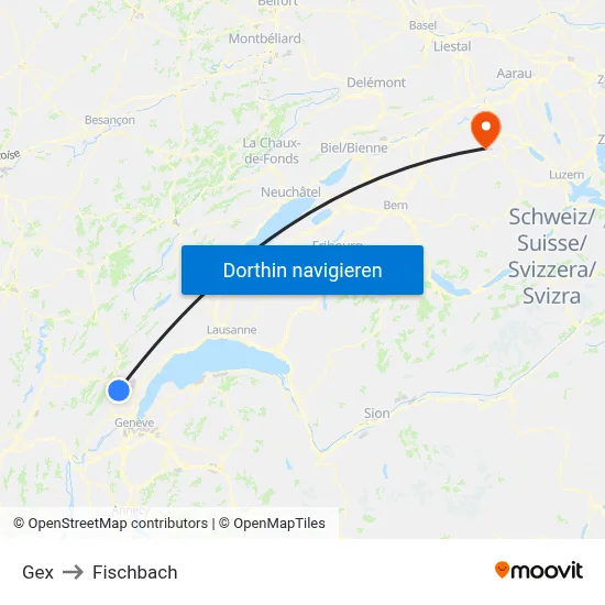 Gex to Fischbach map