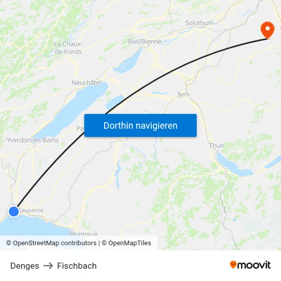 Denges to Fischbach map