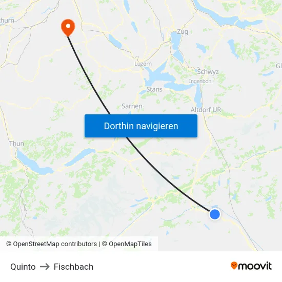 Quinto to Fischbach map