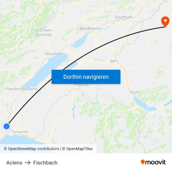 Aclens to Fischbach map