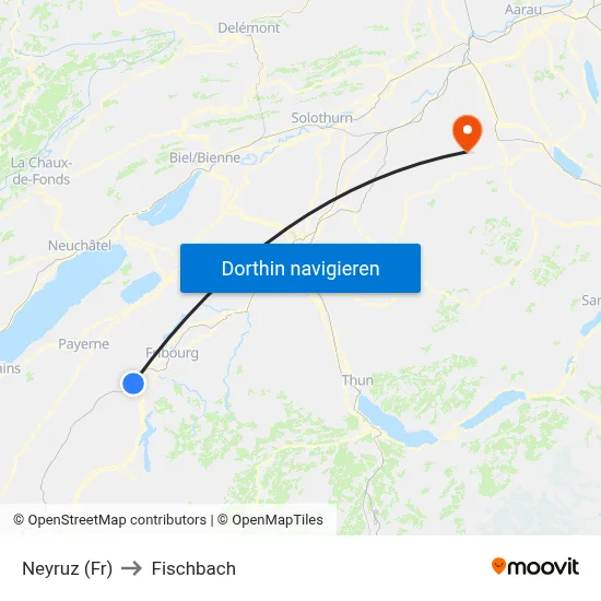 Neyruz (Fr) to Fischbach map