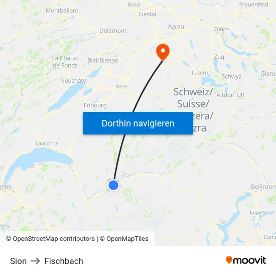 Sion to Fischbach map