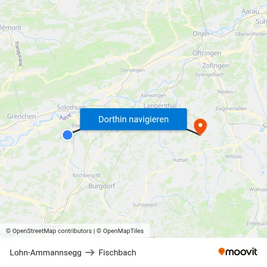 Lohn-Ammannsegg to Fischbach map
