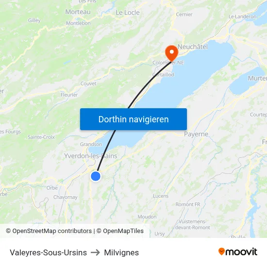 Valeyres-Sous-Ursins to Milvignes map