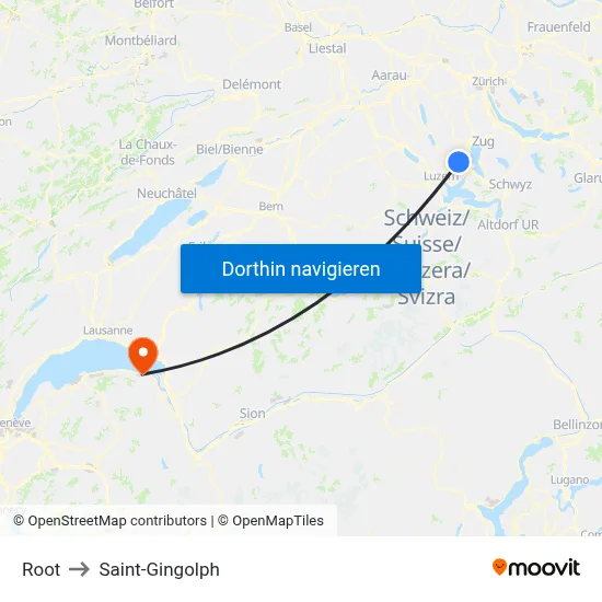 Root to Saint-Gingolph map