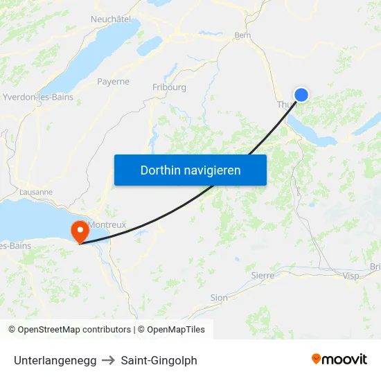 Unterlangenegg to Saint-Gingolph map