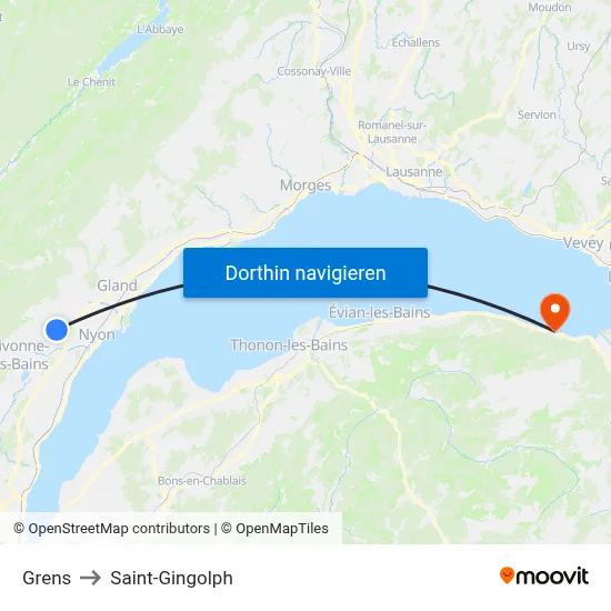 Grens to Saint-Gingolph map