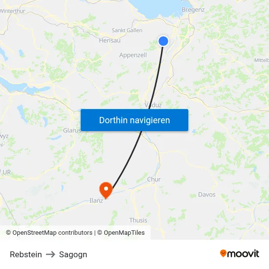 Rebstein to Sagogn map