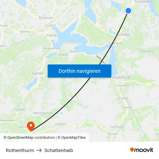 Rothenthurm to Schattenhalb map