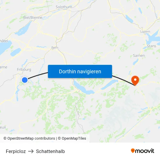 Ferpicloz to Schattenhalb map