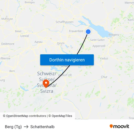 Berg (Tg) to Schattenhalb map