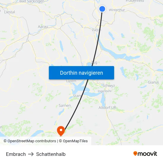 Embrach to Schattenhalb map
