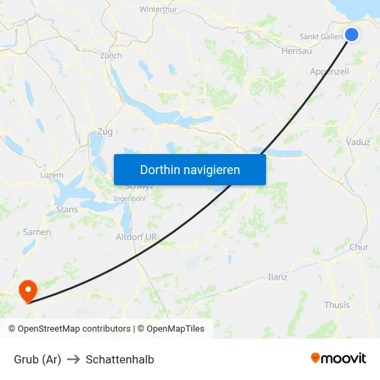 Grub (Ar) to Schattenhalb map